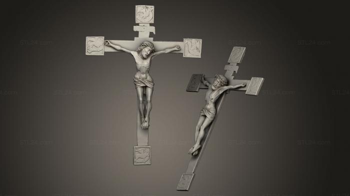Кресты и распятия (Распятие, KRS_0153) 3D модель для ЧПУ станка